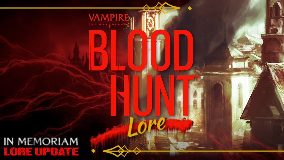 What's this? A new #Bloodhunt lore video? I'm as surprised as you are! The fallout from the events of Bloodhunt continue, and the latest VtM book, In Memoriam, offers a small look at events past and present that provide a bit of new info.
Link below!
#VampiretheMasquerade