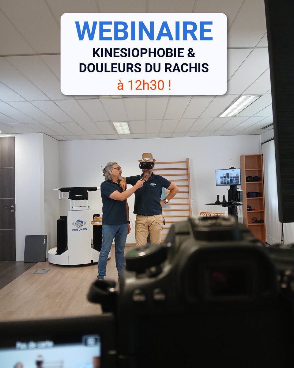 C’est l’heure 🚨

Notre webinaire sur la Kinésiophobie et les douleurs du rachis commence dans 1h !

Rendez-vous ici ➡️ bit.ly/WebinaireJuin2…
#webinaire #rééducation #kiné