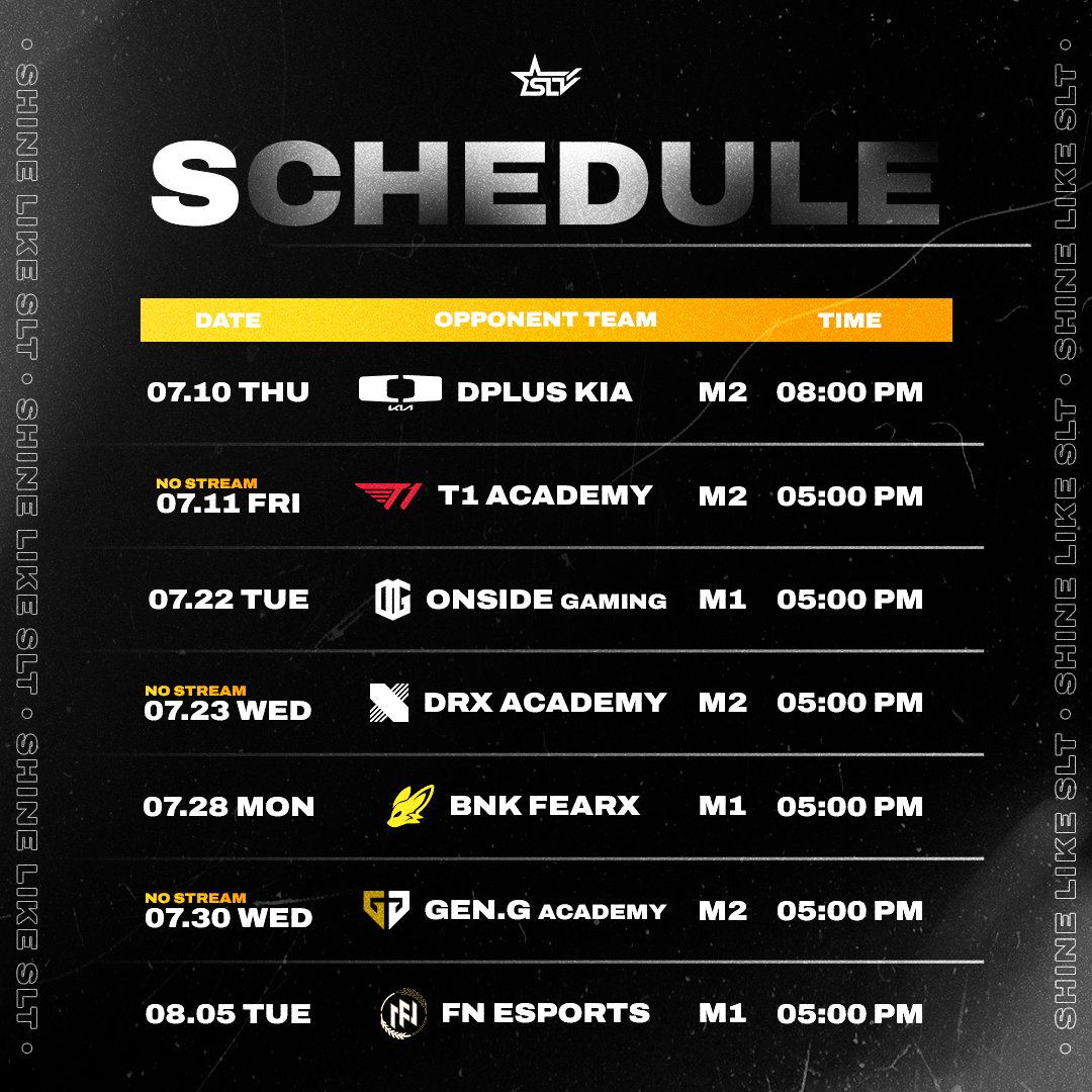 [2025 #VCT_CK SPLIT 3 Schedule]

준비는 끝났고, 이제 실전으로!

The preparations are complete, now let's get to competition!

#SLT #VLRT #SLTGO