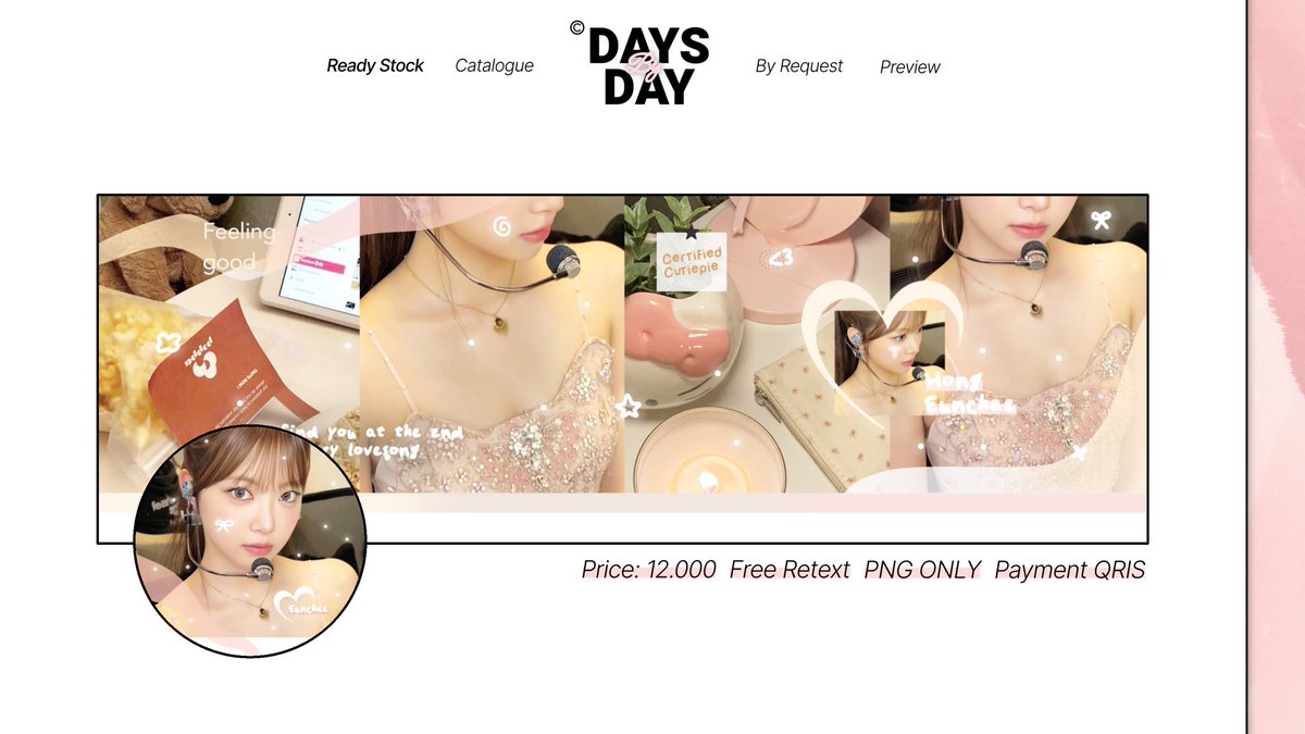 Boleh bantu repost? Makaci!

Haloo mentemen, aku ada layout ready moodie deco ian h2h, isa, rei, eunchae yaa. Harganya 12.000 bisa retext, pay via QRIS. Silakan DM jika ingin take 🙇🏻‍♀️🫶🏻 #zonauang