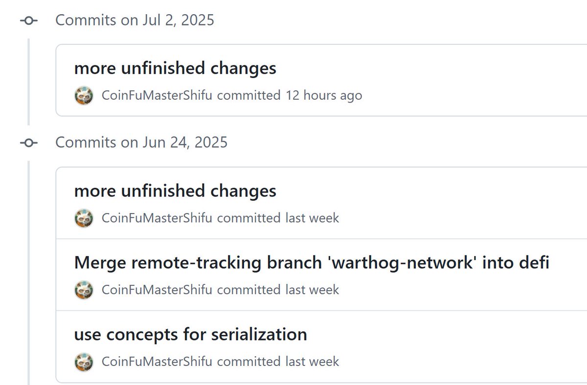 warthognetwork's tweet image. ✨ PACE IS STEADY with #DeFi, but no release yet. Shifu is working hard to improve Warthog.
🐗 Track progress: github.com/warthog-networ…