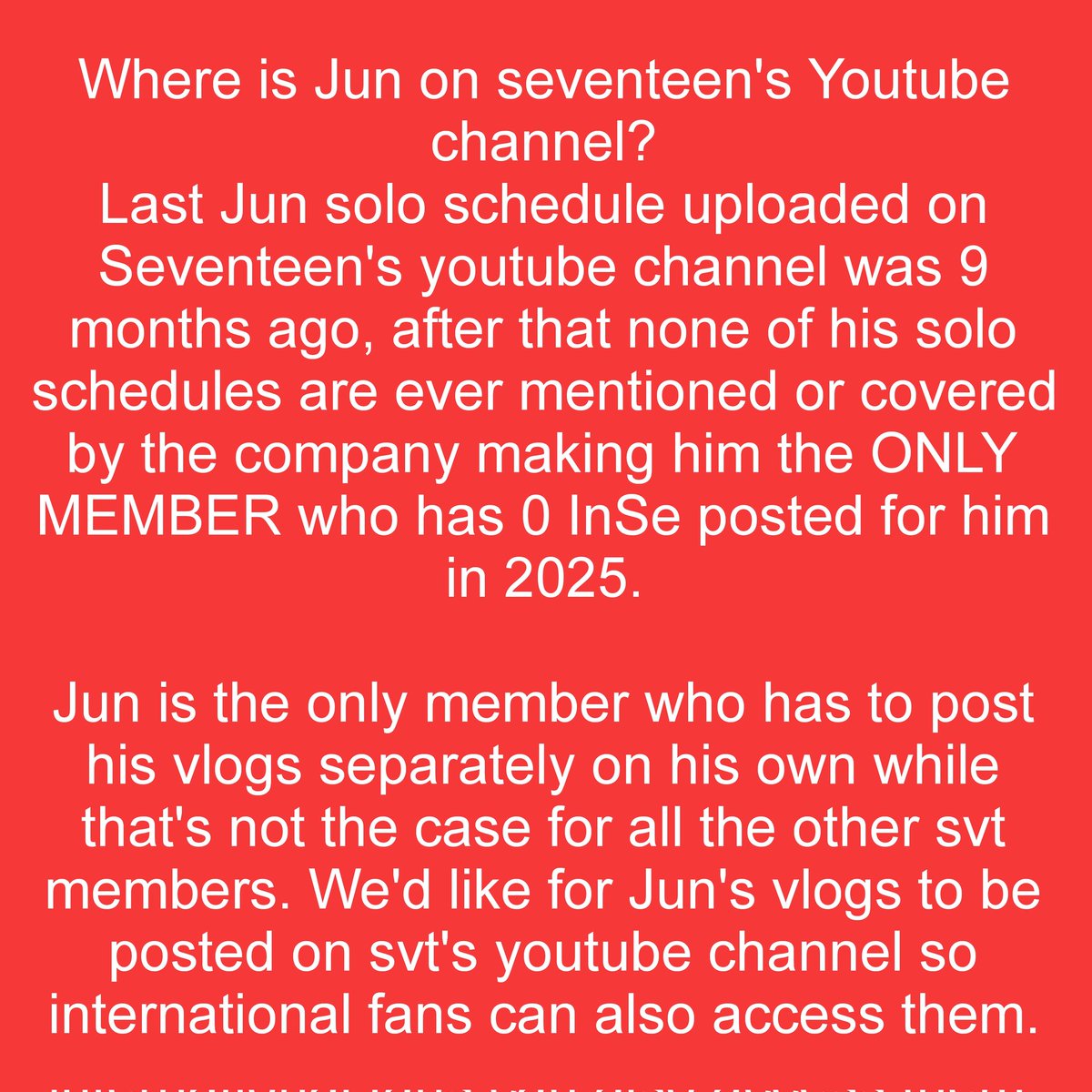 hui_kittycat's tweet image. every member who has a magazine cover has their inside video posted within 2 weeks at most it has been almost a month since junhui's bazaar men photoshoot Where is his inside video??
WHERE IS JUNHUI
#Stop_Erasing_Jun #TreatJunhuiLikeAMember 
@pledis_17 @pledisnews @pledis17_STAFF