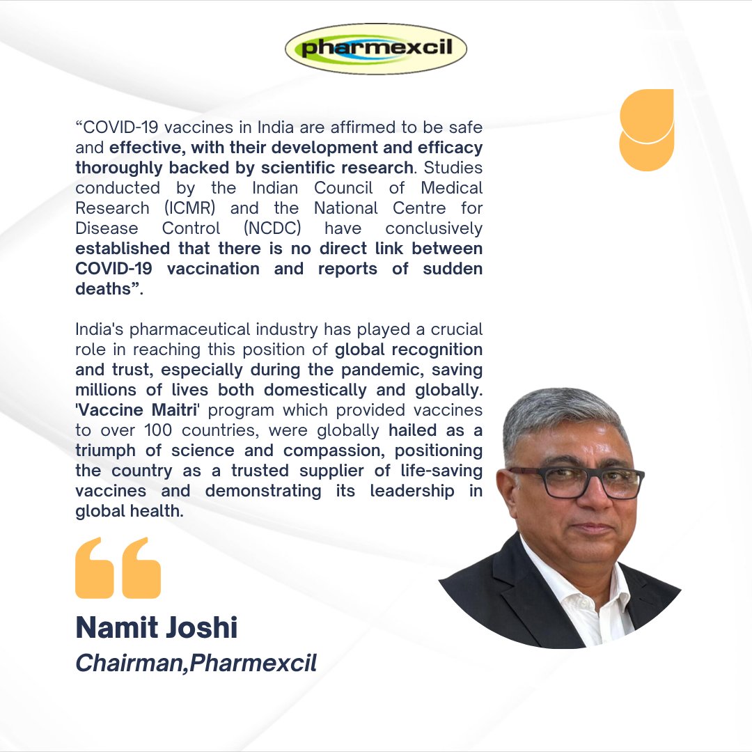 Pharmexcil (@pharmexcil) on Twitter photo “COVID-19 vaccines in India are affirmed to be safe and effective, with their development and efficacy thoroughly backed by scientific research <a href="/DoC_GoI/">Dept of Commerce, GoI</a> “COVID-19 vaccines in India are affirmed to be safe and effective, with their development and efficacy thoroughly backed by scientific research <a href="/DoC_GoI/">Dept of Commerce, GoI</a>