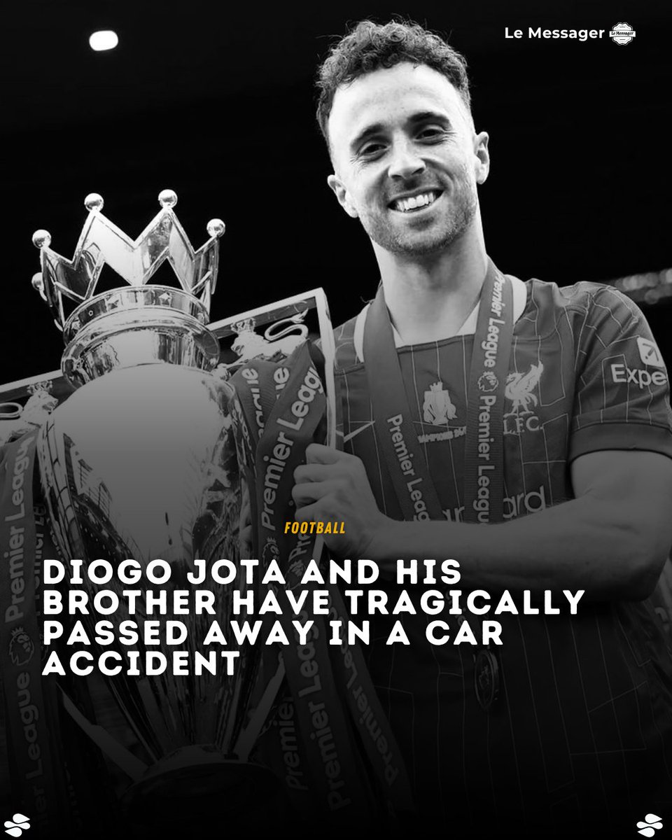💔The Portuguese Football Federation have confirmed that Liverpool forward Diogo Jota was involved in a fatal car accident in Spain.