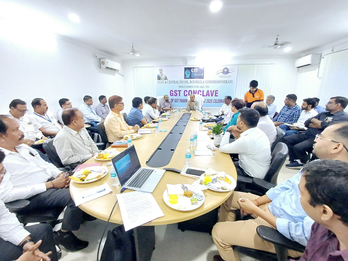 CGST Conclave on 23rd June Monday 2025 at Commissionerate Conference Hall organized by Rourkela Commissionerate with the guests from Bar-Association, CA Council, Top Tax Payer Groups and Chember of Commerce under the presidentship of Respected Commissioner Shri Anand Kumar.