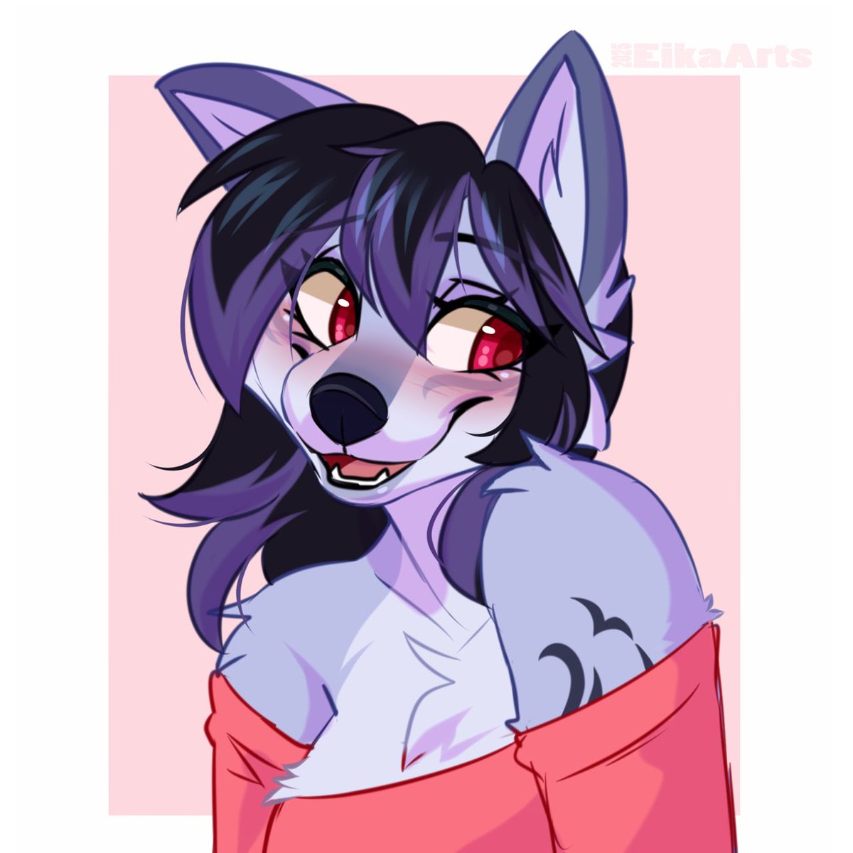 For LilFreyaWolf! 
Someone called her cute :&gt; 
Art by me. #artfight2025
