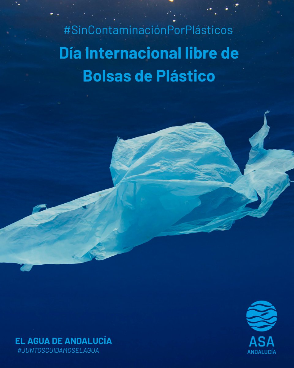 ASA_Andalucia's tweet image. ‼️ Las bolsas de plástico no desaparecen: se transforman en microplásticos que llegan a ríos, estaciones depuradoras y, sí… ¡al agua que tratamos!

♻️ Di no al plástico de un solo uso.
🚰 Di sí a un ciclo del agua más limpio.

#ASAAndalucía #SinPlásticos #CicloIntegralDelAgua