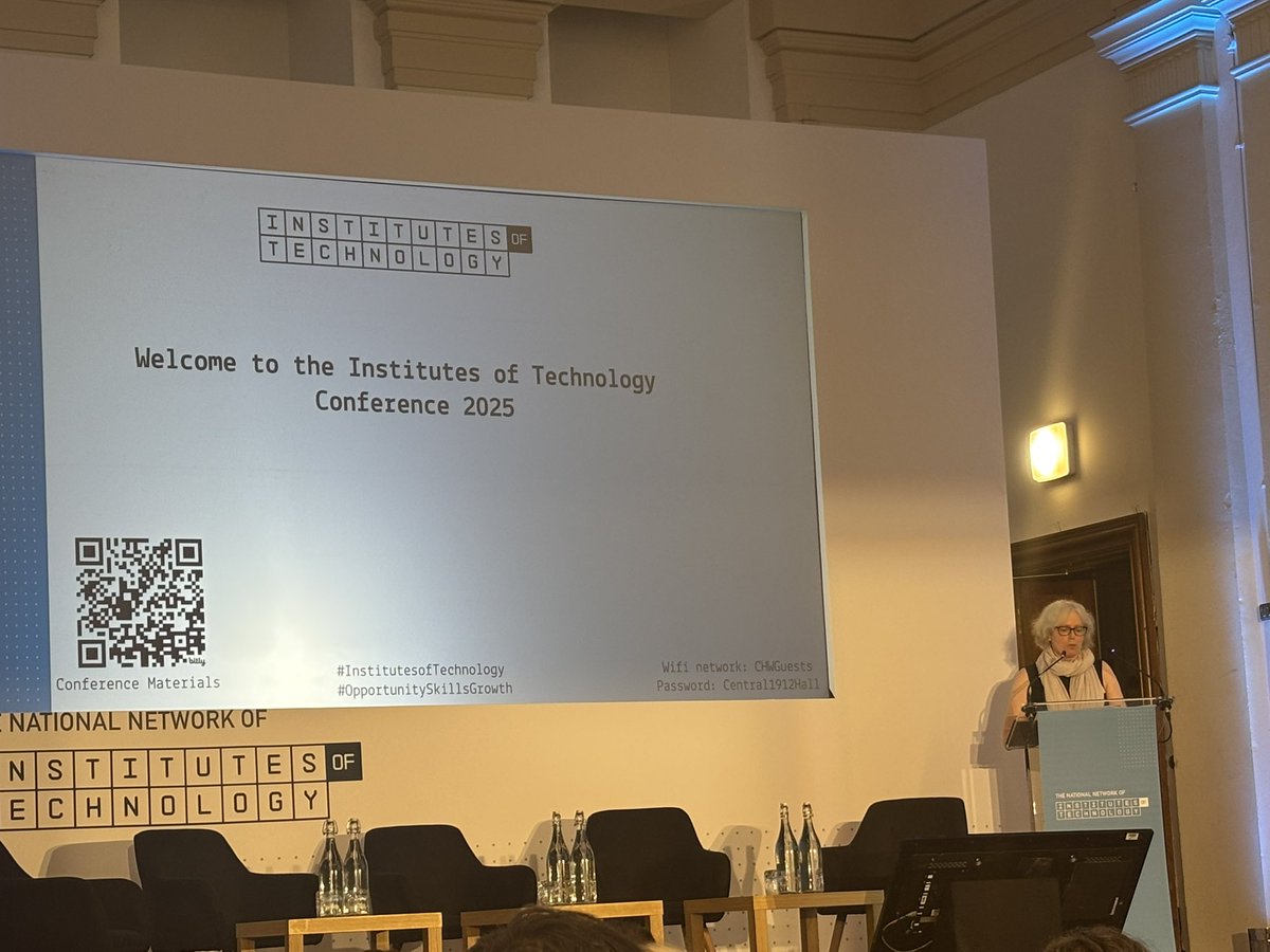 Great to be at #InstituteofTechnology national conference and hear the support from the Minister for Skills