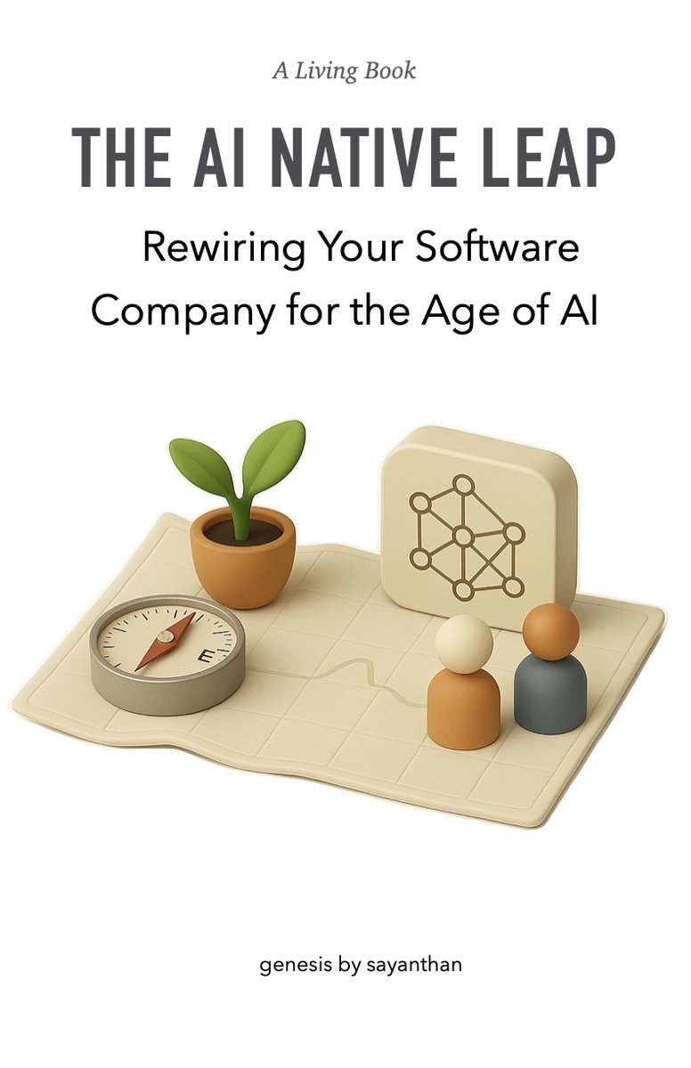 sayanthan's tweet photo. I posted sometime back about the Living Book concept, An alpha version of the Living Book platform is now live and so is the first book on it: AI Native Leap! Give it a try and share your feedback about the platform and book!

https://t.co/lkk2jZR5i5 https://t.co/KKnMch09yB