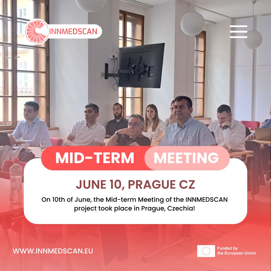 INNMEDSCAN's tweet photo. On 10th of June 2024, the Mid-term Meeting of INNMEDSCAN took place in Prague, Czech Republic, to discuss the project’s progress! 🇨🇿

INNMEDSCAN is a project funded by the EU 🇪🇺
🌟🔬 Did you know that this project aims to develop a revolutionary Hybrid PET-MRI Scanner? https://t.co/3vx1BaZc41