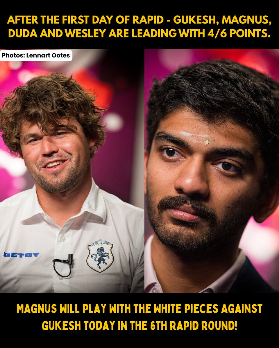 The World Champion is off to a good start at Zagreb in the Grand Chess Tour Superunited Rapid and Blitz! Despite starting with a loss, Gukesh bounced back strong with 2 wins over Firouzja and Praggnanandhaa in the next 2 rounds. He is part of the pack of leaders going into Day 2