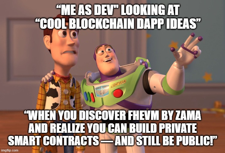 cryptowithsunny's tweet photo. Sorry, old DApp ideas 😅

#ZamaCreatorProgram @zama https://t.co/DrcGjrelrN