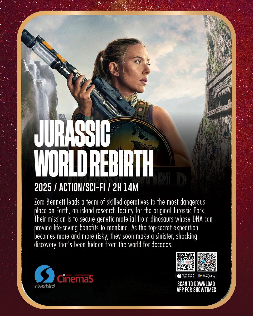 SilverbirdGhana's tweet photo. 🎬 Read All About It! 🍿🥤
Exciting new titles just dropped at our box office!
Catch the latest blockbusters on the big screen at Silverbird Cinemas – West Hills Mall & Accra Mall.
#jurassicworldrebirth #bosschics https://t.co/74WYvSnxPf