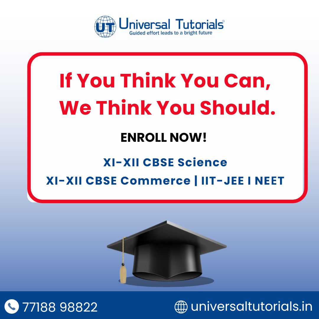 utofficial1998's tweet image. 📚✨ Believe in yourself. We already do.
🚀 Join Universal Tutorial and turn your potential into performance!
📅 Enroll today for XI-XII CBSE Science &amp;amp; Commerce, IIT-JEE, and NEET coaching.

#UniversalTutorial #EnrollNow #IITJEE2025 #NEET2025 #CBSExi #CBSE12th #ScienceStream