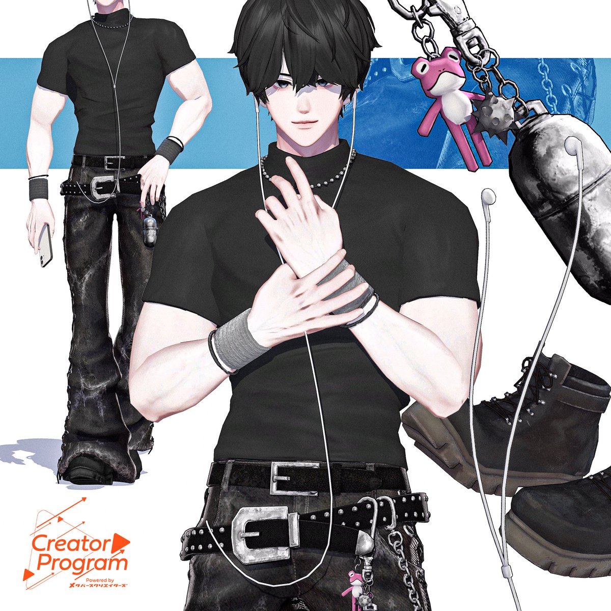 男性アバター向け衣装
- [ DUSTY LACE UP ] -

It already looks so good by default.
何もつけなくてもすでに素敵に見えます。

#VRCメンズ服 #PR