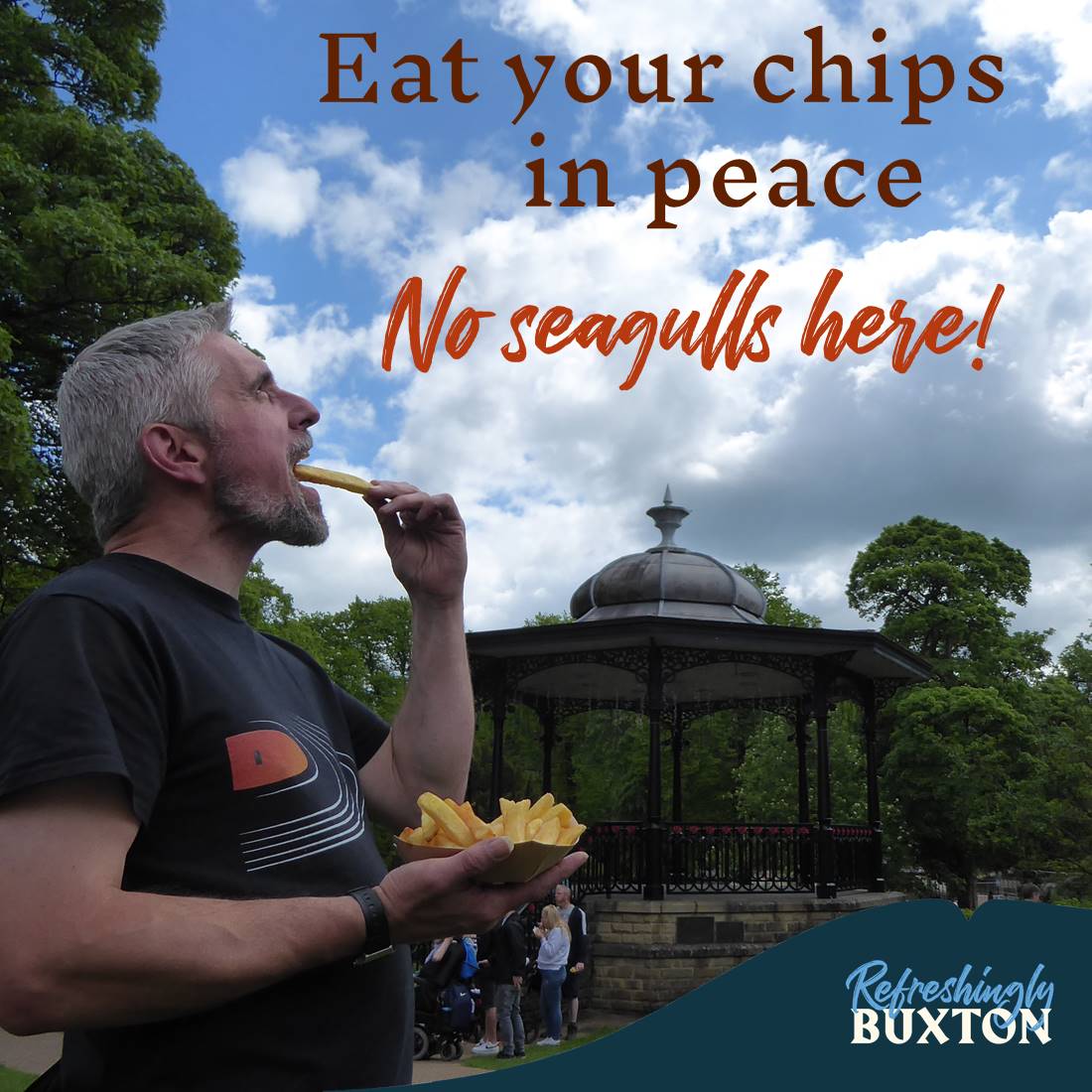 Planning a UK holiday this summer? 

Come to #Buxton and eat your chips in peace - no seagulls here! 

#RefreshinglyBuxton

Plan your visit at visitbuxton.co.uk

#Derbyshire #PeakDistrict #VisitEngland #VisitBuxton  #summerholidays #summerholidaysUK #summerholidays2025