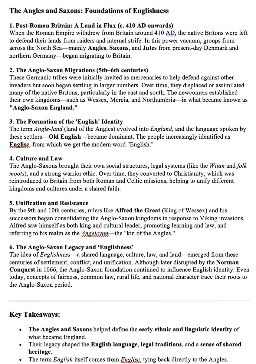 PaulDengel2's tweet photo. @spectator In short, even your preferred ethnic identifier of Anglo Saxon is derived from German and Danish immigrants. There is no native ethnic norm of Englishness except when used to incite racial hatred by people like you. https://t.co/TdDVrqhwPl