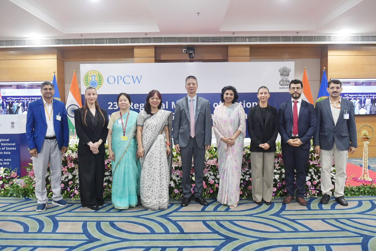 Organisation for the Prohibition of Chemical Weapons <a href="/OPCW/">OPCW</a>’s 23rd Regional Meeting of National Authorities of States Parties in Asia was organised in New Delhi from 1-3 July 2025, bringing together 38 participants from 24 countries, including India.