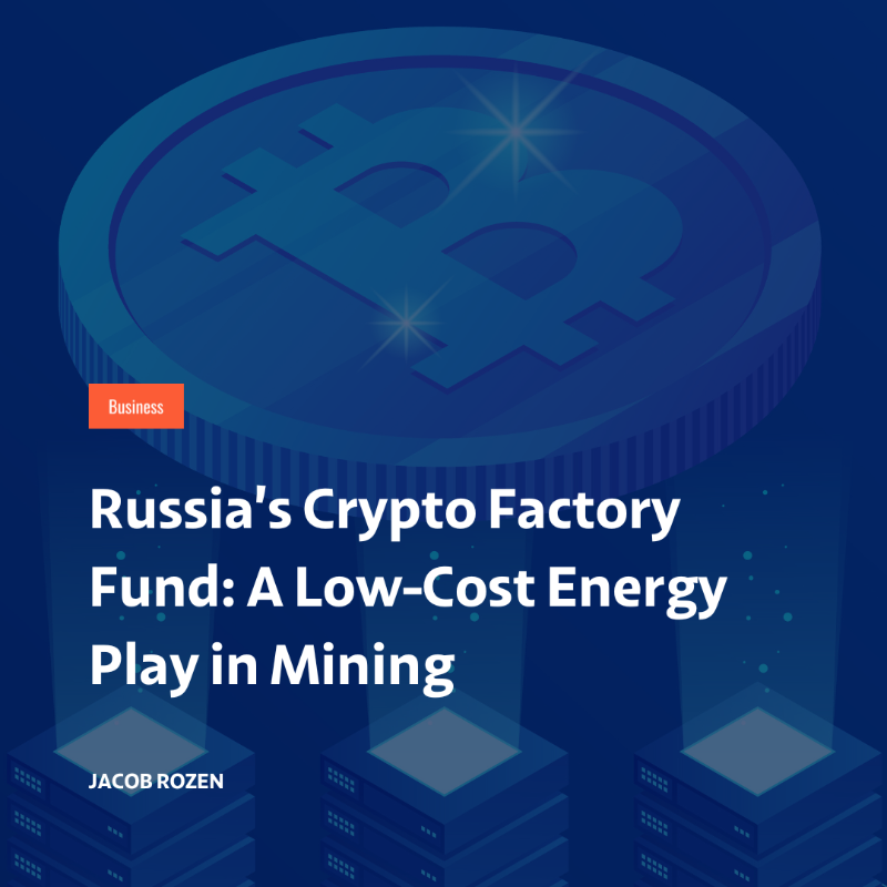 RealCoinGeek's tweet photo. By leveraging its vast natural gas resources, Russia has launched a Crypto Factory fund to support BTC mining and increase hash rate in the post-halving environment.
Read more: https://t.co/eHCfLKM06k
#BitcoinPostHalving #CryptoFactory #BTCMining
