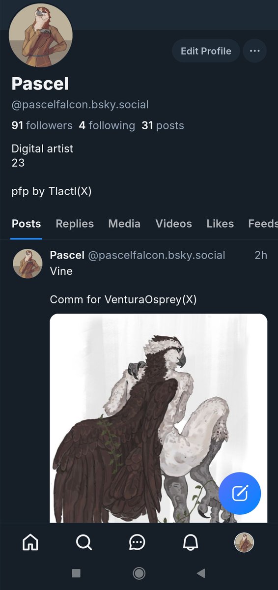 PascelFalcon's tweet image. Now you can find me on the second blue media ovo
