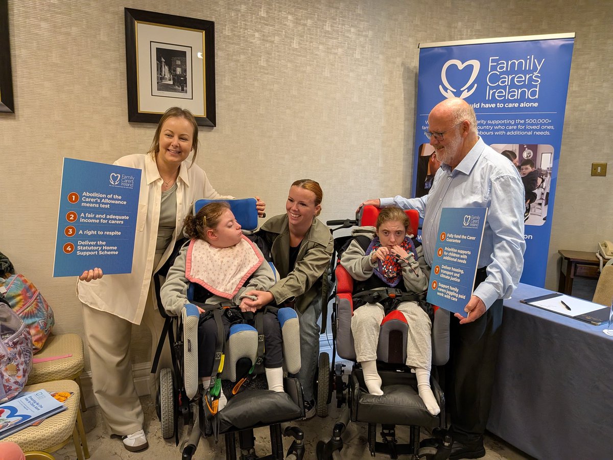 CarersIreland's tweet image. 📸Just about to launch our #Budget26 submission in Buswells Hotel, Dublin with the help of family carers and their loved ones. To read the submission, see familycarers.ie #nooneshouldhavetocarealone