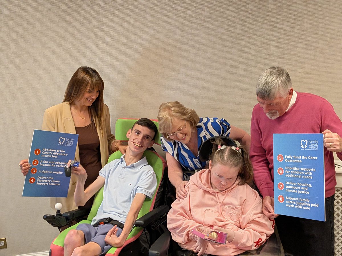 CarersIreland's tweet image. 📸Just about to launch our #Budget26 submission in Buswells Hotel, Dublin with the help of family carers and their loved ones. To read the submission, see familycarers.ie #nooneshouldhavetocarealone