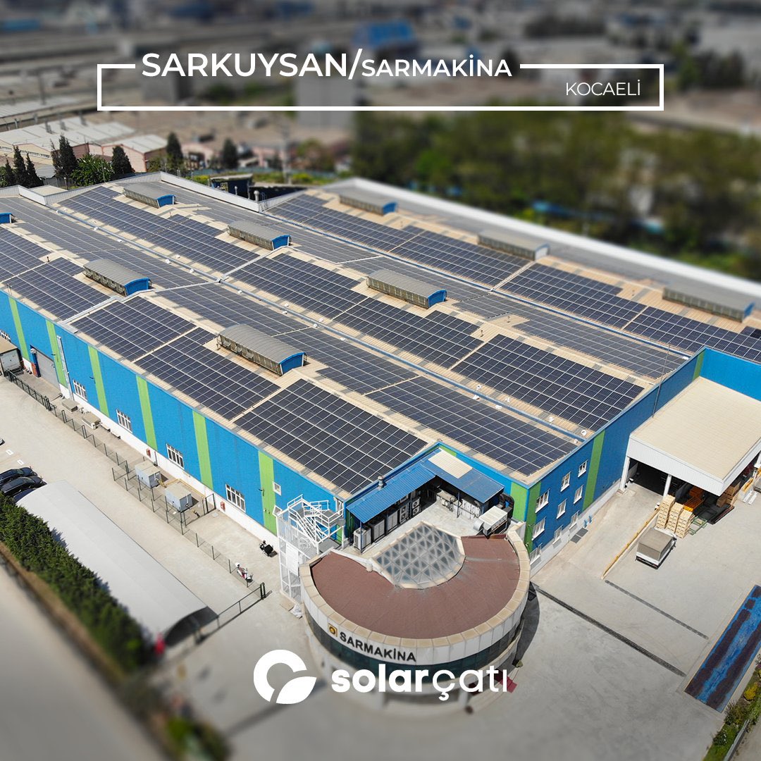 Solarcati's tweet photo. Türkiye’nin lider bakır üreticilerinden Sarkuysan grubu iştiraki Sarmakina, 30 yılı aşkın sektör deneyimiyle gerçekleştirdiği Darıca’daki fabrikasının yenilenebilir enerji dönüşümünü Solarçatı ile gerçekleştirdi.

https://t.co/cX3BFtbugV… https://t.co/Vm0qg2jyBz