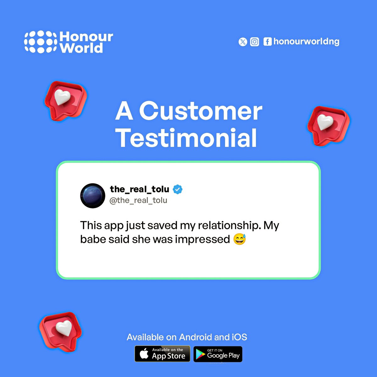 honourworldng's tweet image. We came for your data… but if we end up saving your relationship too? Small thing 😉😂

Honour World – the real MVP 🔌💛😂

Comfam update dropping soon.

Stay close. 👀
#HonourWorldApp #DataPlug #NaijaTech