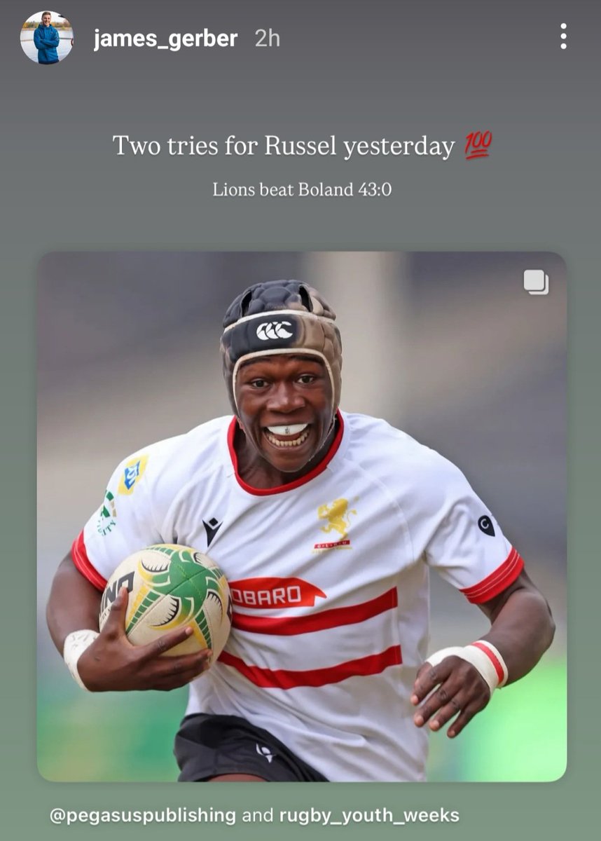 FoundationTag's tweet photo. Proud update by sponsor &amp; mentor @JamesGerberTri to our lad Russel💪🏽go boykie, live your passion🔥
#youthweekrugby #grantkhomo #redclass #tagpride💗 https://t.co/AmyGWNngNI