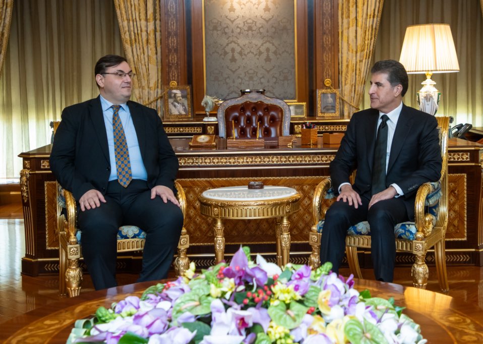 FranceVoix's tweet photo. Le Dr Andreas Nasi, ambassadeur d'Autriche en Irak, a salué le rôle influent du président Nechirvan Barzani en Irak.

#RDN https://t.co/KJwjqPSlF5