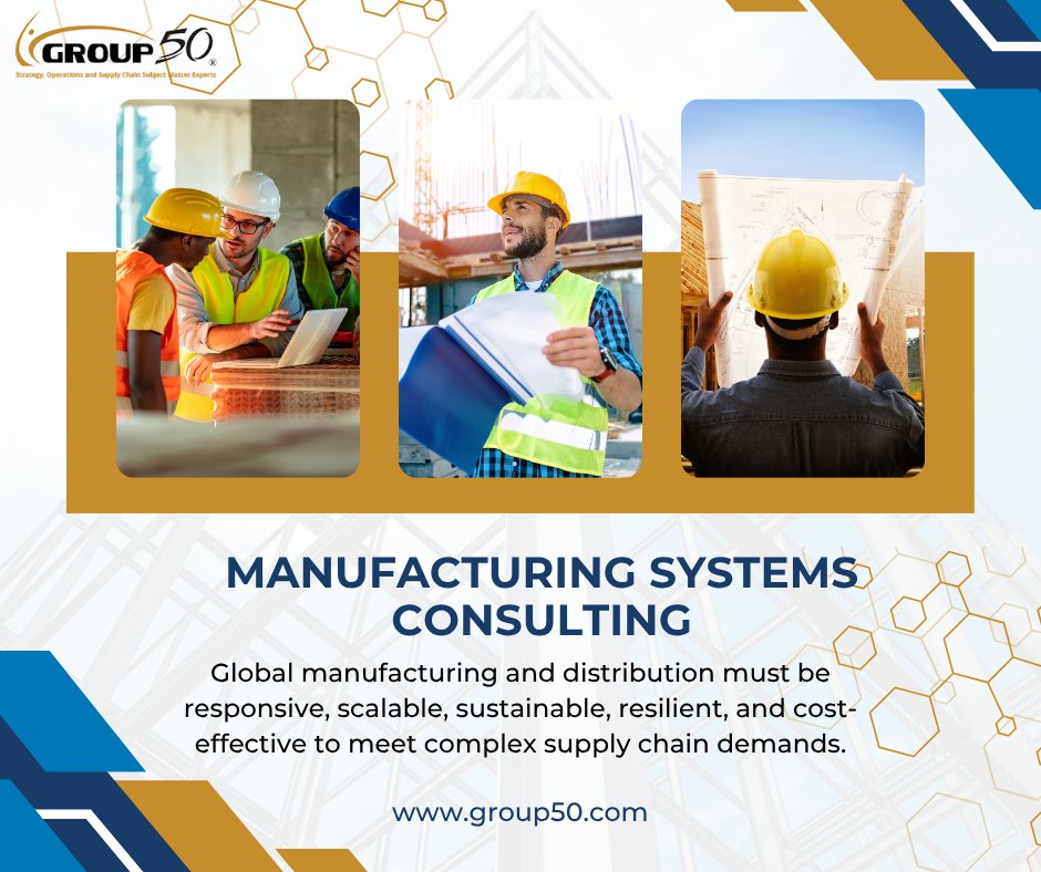 Transform your operations with Manufacturing Systems Consulting by Group50. Improve efficiency, cut costs, and boost productivity. Let’s build a smarter, leaner future!

Visit: group50.com/manufacturing-…

#group50consulting #ManufacturingSystems #LeanOperations #SupplyChain