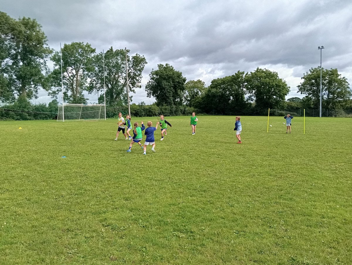 johnnynoonan12's tweet photo. Great start to the summer with cul camp in mountmellick. Great numbers of kids playing hurling and football https://t.co/iRbtFBum2K