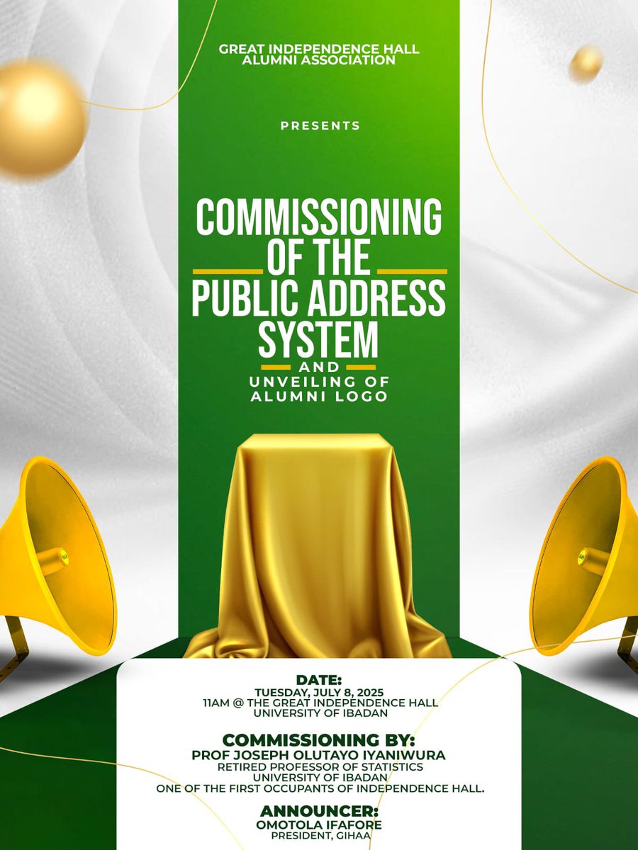 katangarepublic's tweet photo. ๐ข Big day for Katanga! ๐
Join us Tues, July 8th at 11AM, Independence Hall UI for:
๐ PA System Commissioning
๐ก๏ธ Alumni Logo Unveiling
Be part of history!
#VivaKatanga #UIAlumni #KatangaLegacy https://t.co/16X7My9dvC