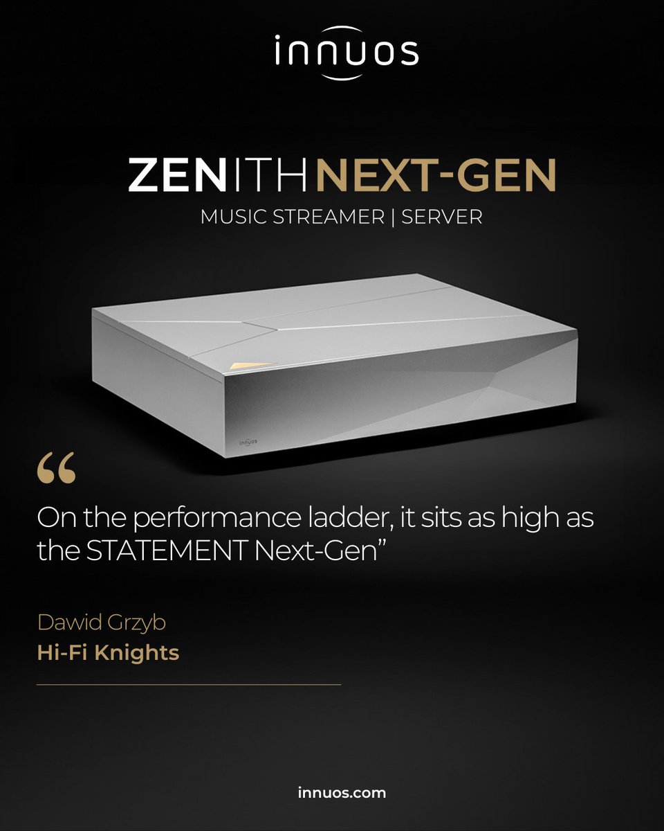 "On the performance ladder, it sits as high as the STATEMENT Next-Gen". 

We thank Dawid Grzyb and Hi-Fi Knights for the review of our ZENith Next-Gen music streamer and server.

Read the full review 👇
cutt.ly/TrTEiQrN