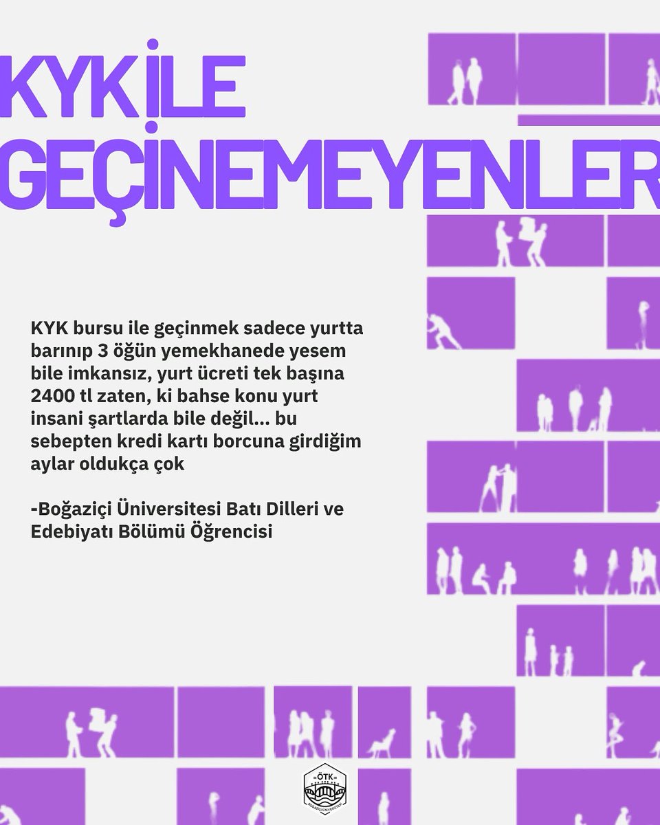 Yemekhane zamları, İstanbul koşulları ve ekonomik kriz ile boğuşan Boğaziçi öğrencilerinin dertlerini dinledik. KYK  öğrencilerin temel ihtiyaçlarının sadece küçük bir kısmını karşılayabiliyor. 
KYK'nın hayat pahalılığı ile orantılı arttırılmasını talep ediyoruz.
#kykyaderhalzam
