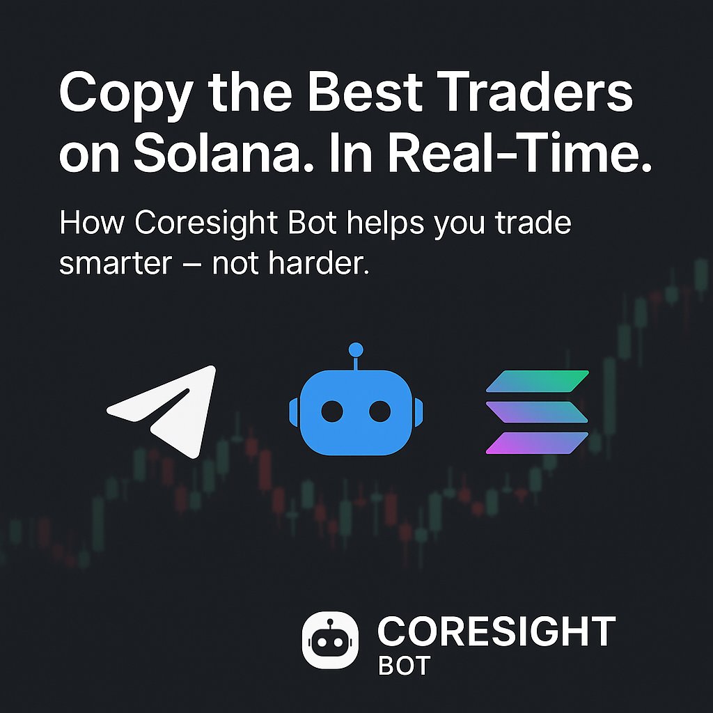 SpaceHumorist's tweet photo. Most people trade blind.
But the smartest ones?
They just copy the best.

Here’s how @coresightbot helps you find, track, and mirror top wallets on Solana — all in real-time.

A short thread for smart traders 👇

Tagging:
@coresightbot • @cryptall3 • @SuperteamNG

#Coresight https://t.co/SNkQ1HYT4G
