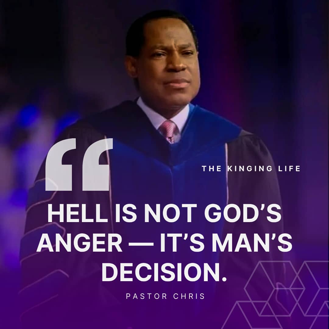 LoveWorldEvents's tweet photo. "Hell is not God’s anger — it’s man’s decision."
— Pastor Chris Oyakhilome

God has made the way of escape through Jesus. The choice is ours. Choose life, choose Christ. ❤️🔥
#PrayWithPastorChris #ISpreadFaith #PastorChris