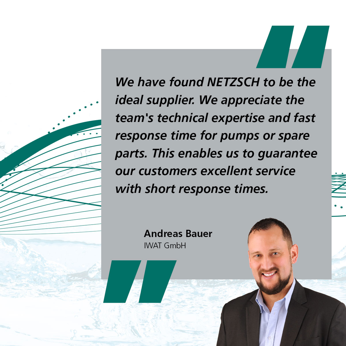 How to benefit from #NETZSCH in the environmental sector 👉 netzs.ch/3HRvjf6

As a global specialist for industrial water treatment systems 💧, IWAT GmbH trusts in NETZSCH as a reliable partner for customised pump solutions. 💯

#NETZSCHWORKING