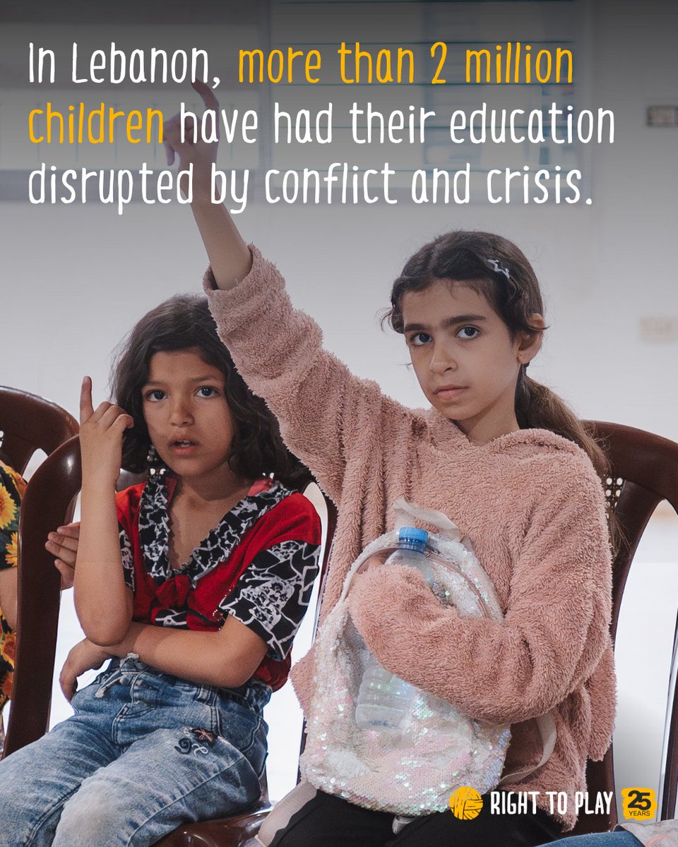 After being rocked by years of crises, children in Lebanon urgently need emotional &amp; educational support. Right To Play is working with the Lebanese government and local partners to provide children with stability through play-based programmes. Learn how: righttoplay.org.uk/en-gb/countrie…