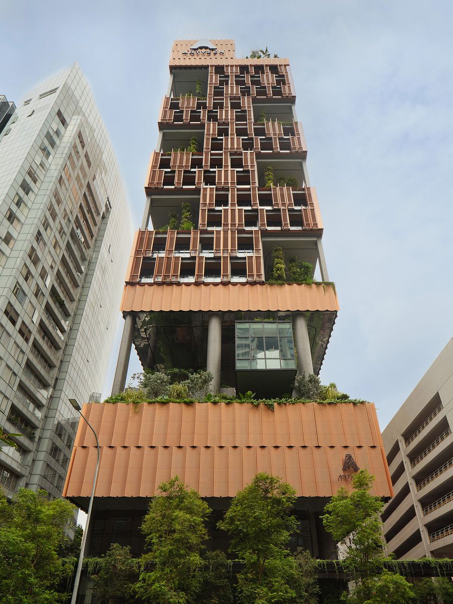 Architizer's tweet photo. #ProjectOfTheDay: Artyzen Singapore by ONG&amp;ONG

A vertical stack of “sky villas” turns this high-rise hotel into a series of garden-like living spaces.

📍Singapore
Details: https://t.co/yagjS3IREu https://t.co/o8Vyaw57xF
