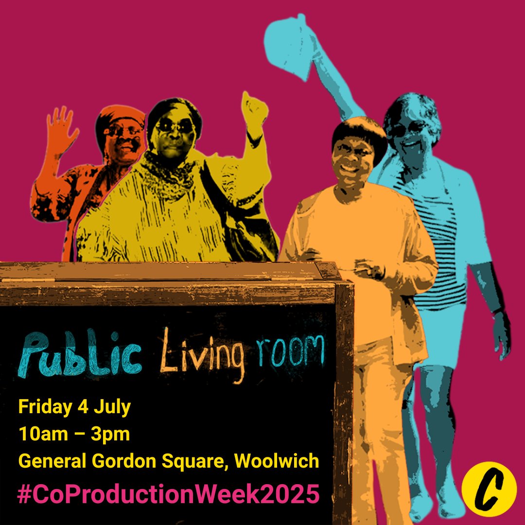 🌍 Real change starts when real people sit down together.
Join us for a Public Living Room this #CoProductionWeek2025!
📅 Fri 4 July
⏰ 10am–3pm
📍 General Gordon Sq, Woolwich
No booking. Just show up. 💙 
#WeAreCamerados