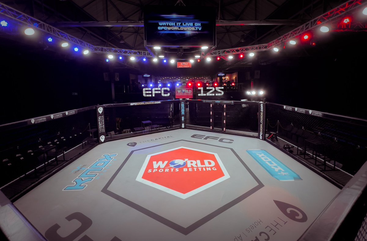 The stage is set 🙌 

#EFC125 gets underway at 3PM (CAT) 
Stream it live from anywhere in the world at efcworldwide.tv