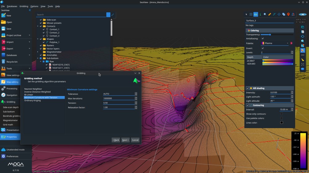 mogasoftware's tweet image. SeaView 6.7 is here!

Enhance your workflow with powerful new features, including improved gridding tools (Ordinary Kriging &amp;amp; Minimum Curvature), direct DeepVision .dvs file support, new Innomar import options, and greater export control with WKT version selection.
