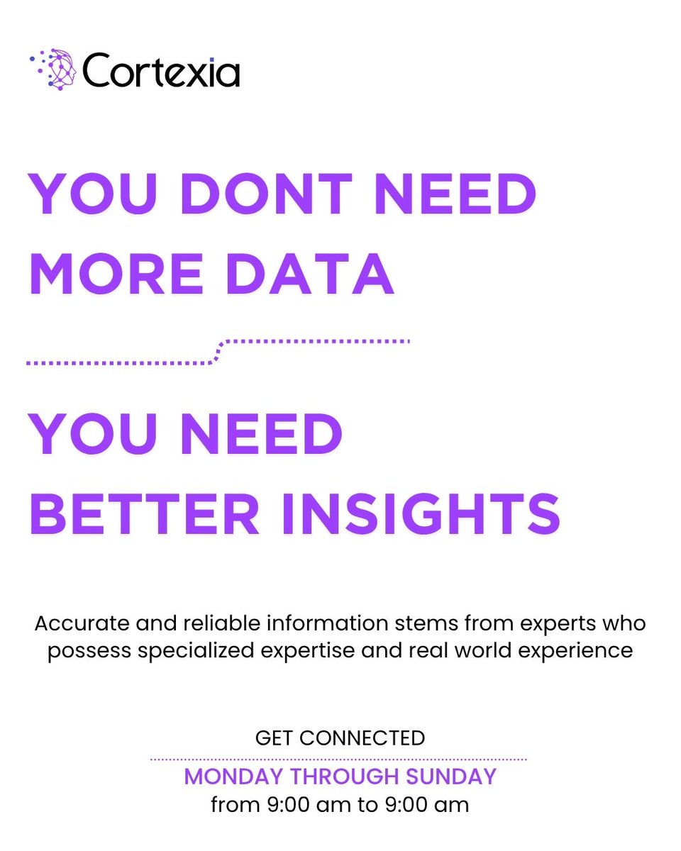 cortexiaco's tweet image. We connect you to the right professionals who bring deep expertise to your toughest challenges — decisions built on insights are smarter.

Ready to elevate your strategy with trusted expert insights? Let's connect.

#marketresearch #cortexia #experts #Networking #data #Insight
