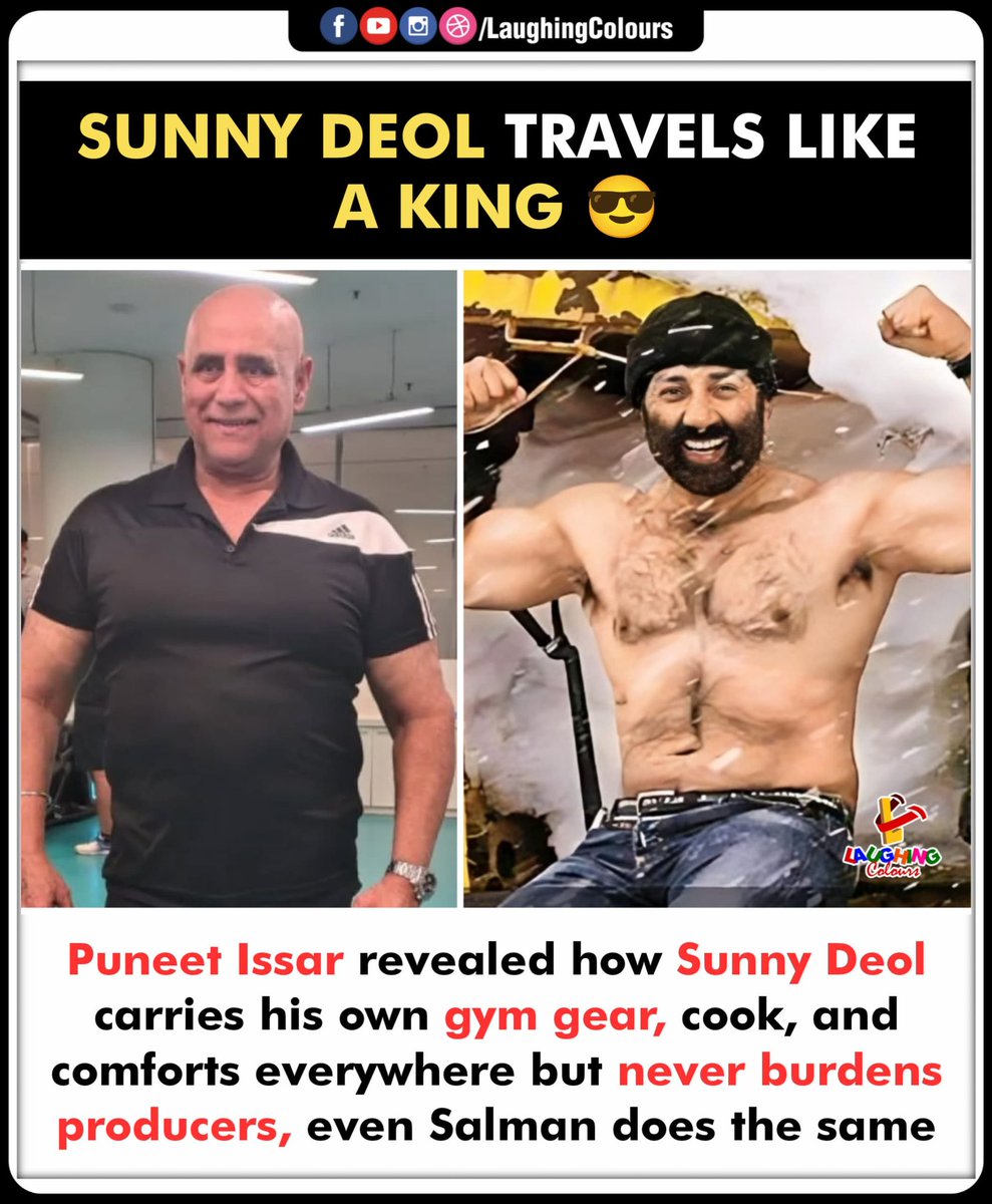 LaughingColours's tweet photo. Sunny Deol’s Royal Style 📷
#SunnyDeol #TravelGoals #FitnessFirst #BollywoodDiscipline #NoBurden #StarLifestyle https://t.co/0t8Gi2WIdz