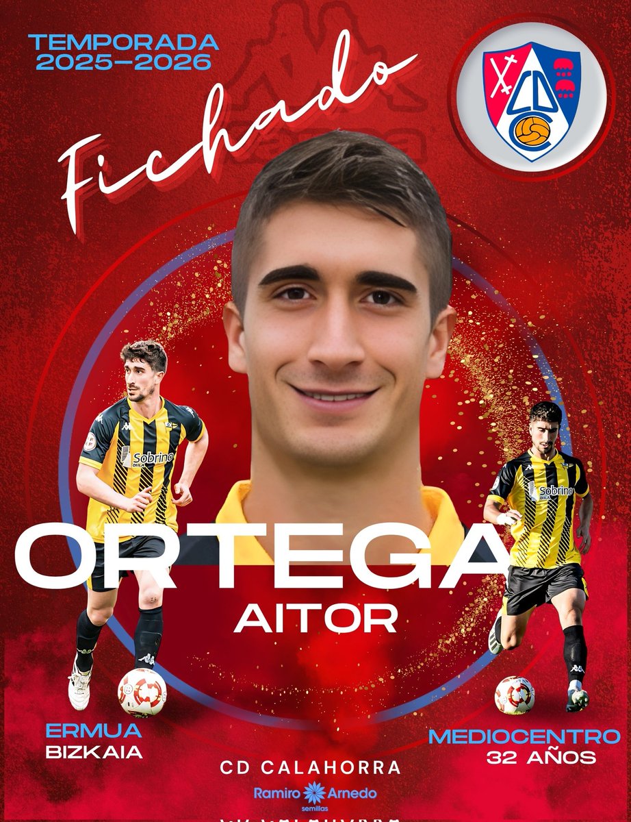 cdcalahorra's tweet photo. 🔴🔵 𝗙𝗜𝗖𝗛𝗔𝗝𝗘 | AITOR ORTEGA 🔴🔵

El CD Calahorra anuncia su séptima incorporación para la temporada 25/26.

Con experiencia en 2°B con la SD Amorebieta y en 2RFEF con el Gernika Club,  proviene del Portugalete, con quienes disputó el playoff de ascenso.

 ¡Bienvenido! 🤝 https://t.co/TJnWJwOvEo
