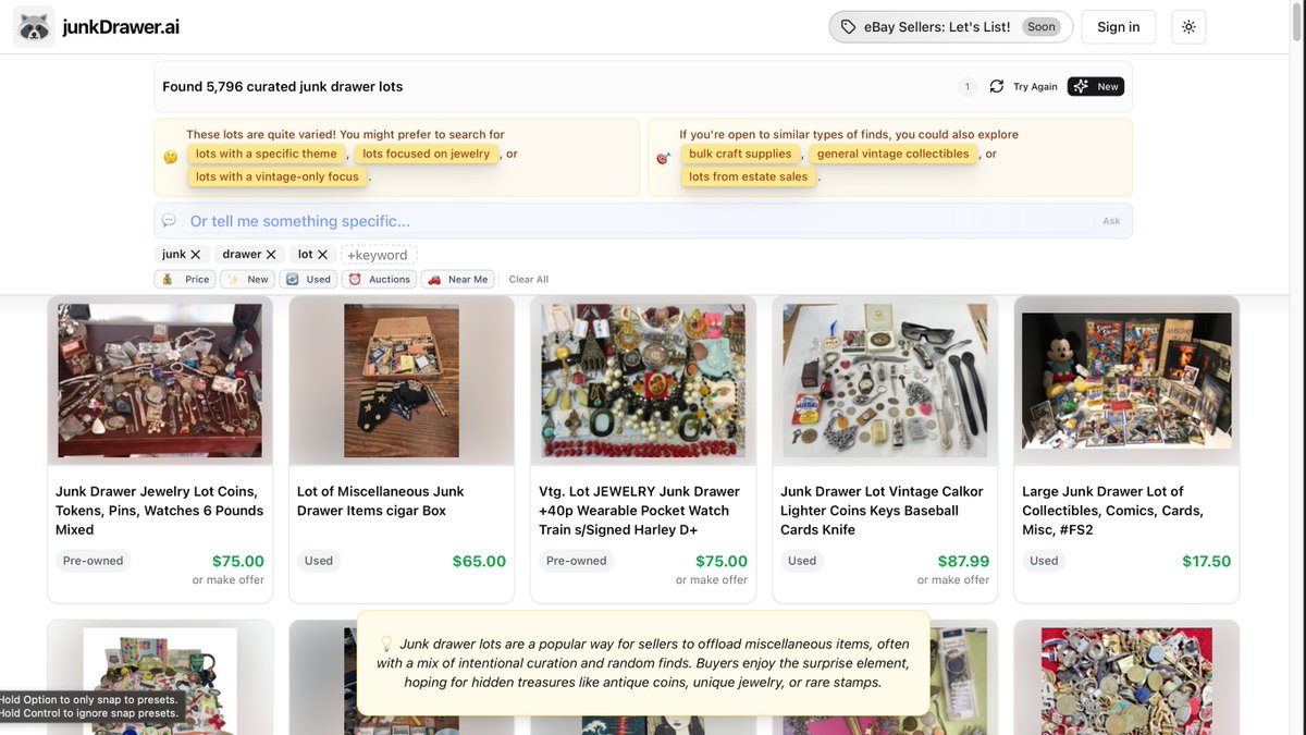 Our new favorite search!

junkdrawer.ai/search?q=junk+…