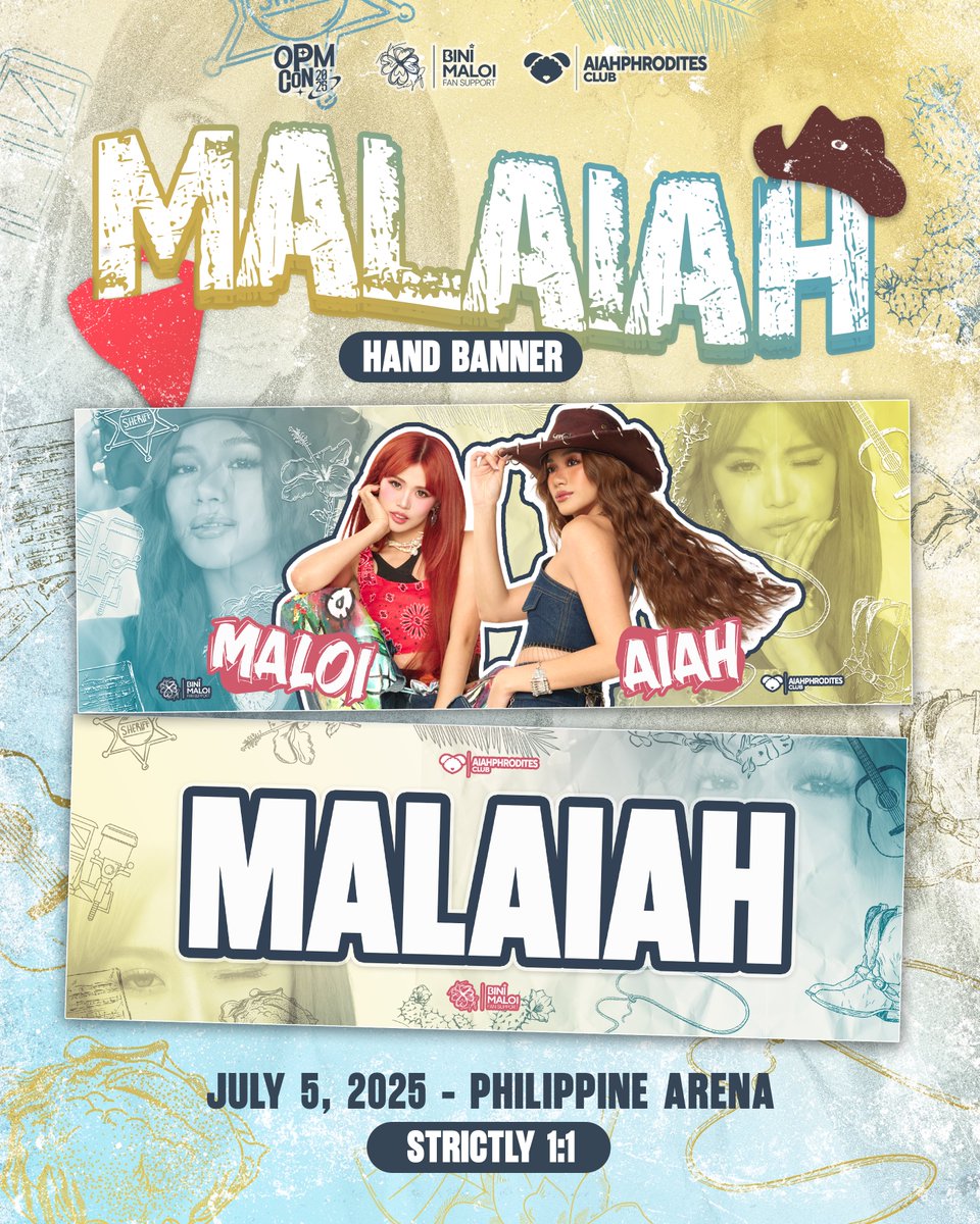 𝗣𝘂𝗿𝗲𝗴𝗼𝗹𝗱 𝗢𝗣𝗠 𝗖𝗼𝗻𝗰𝗲𝗿𝘁 𝗙𝗮𝗻 𝗦𝘂𝗽𝗽𝗼𝗿𝘁: 𝗠𝗮𝗹𝗮𝗶𝗮𝗵 𝗛𝗮𝗻𝗱 𝗕𝗮𝗻𝗻𝗲𝗿𝘀 💛🩵

#Malaiah kang magcheer sa Puregold OPM Concert with our sweetest duo! 🍪

MFS (<a href="/maloifansupport/">Bini Maloi Fan Support 🍀</a>) and APC (<a href="/clubphrodites/">Aiahphrodites Club</a>) are giving away exclusive Malaiah Hand Banners at