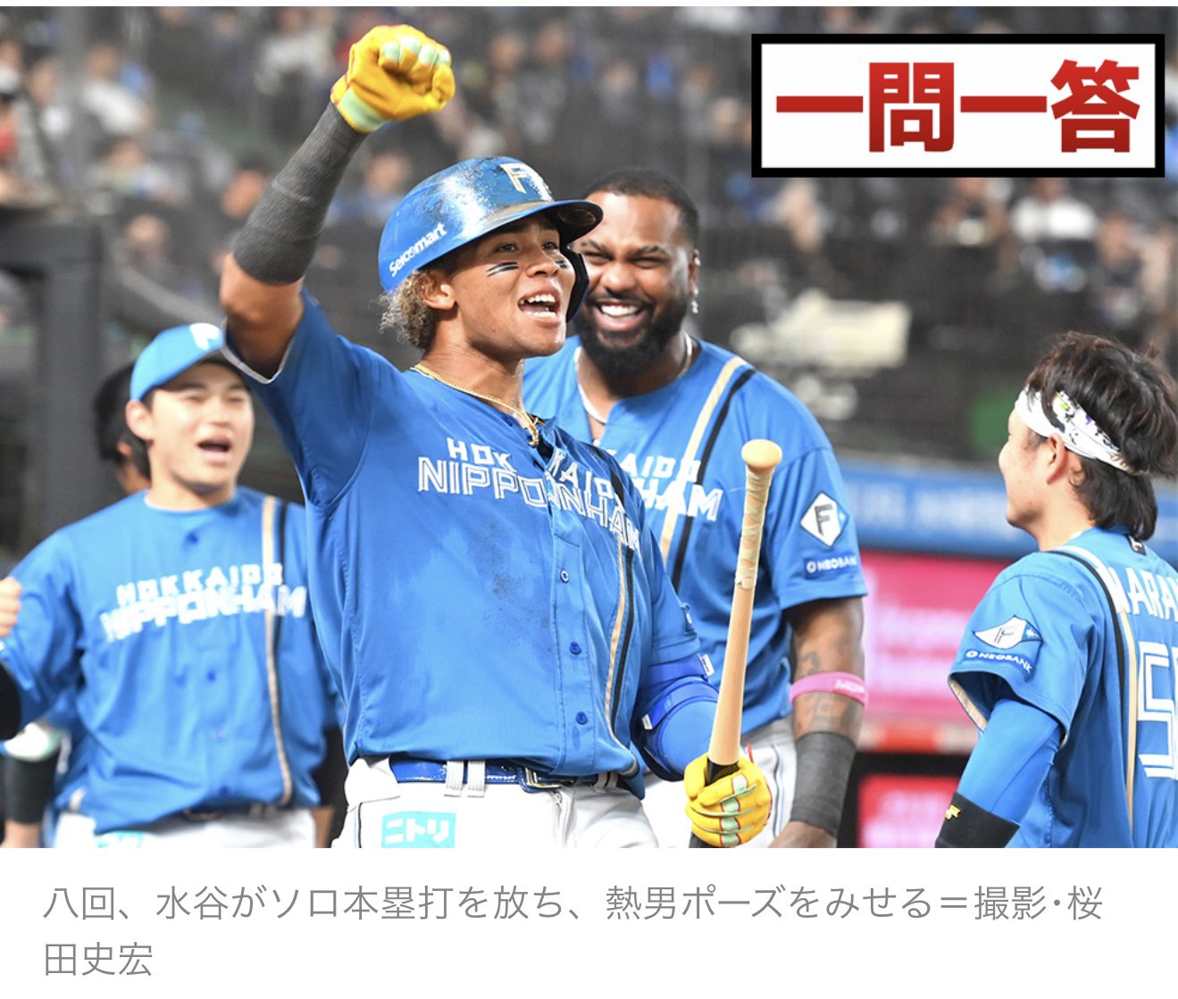 【新品・未使用】　水谷瞬　ユニフォーム(ホーム) 水谷瞬 背番号53 ユニフォーム 日本ハムファイターズ ビジター