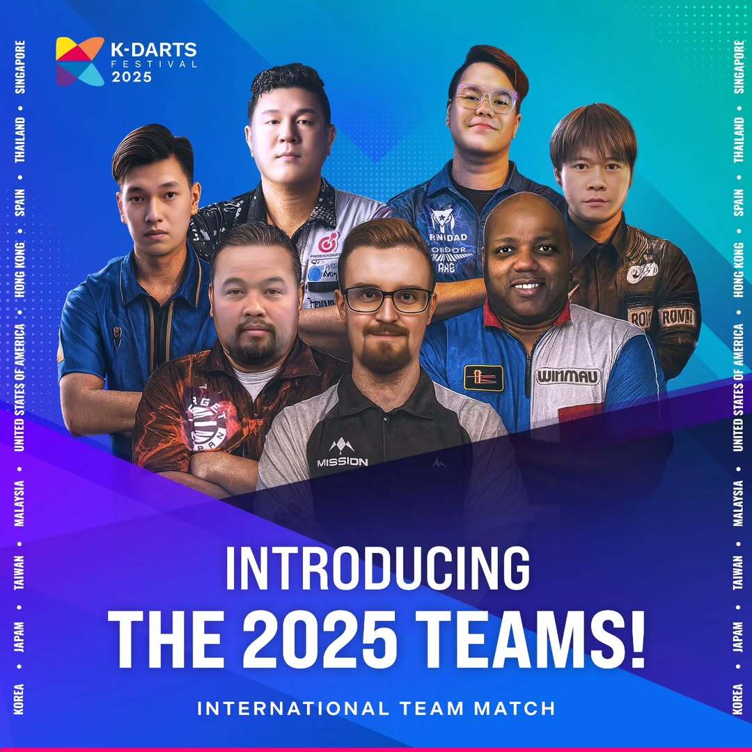 世界中のダーツプレイヤーたちの国別対抗戦！🎯 2025 K-DARTS FESTIVAL